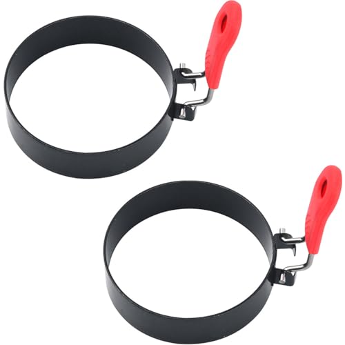 3.5" Egg Rings Set of 2 with Silicone Handle, Collection