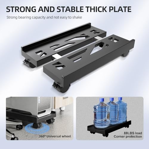Eco-Friendly Adjustable Mobile CPU Stand, Ventilated Computer Tower Stand Collection