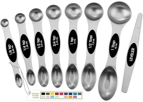 luxury Spring Chef Stainless Steel Magnetic Measuring Spoons Set Essentials