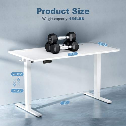 Modern DUMOS 40 Inch Electric Standing Desk Height Adjustable, Sit for Daily Use