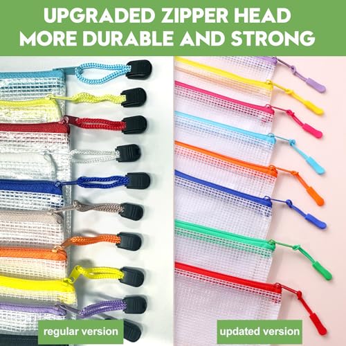 Smart Home 24pcs Mesh Zipper Pouch File Bags Puzzle Storage Bags, A3 Kit