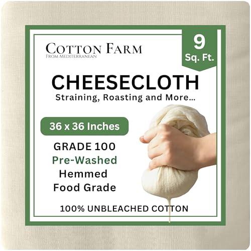 Cotton Farm Grade 100 XL Cheese Cloth for Straining Essentials