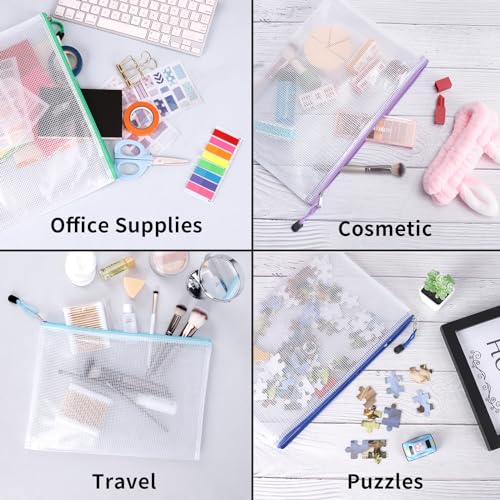 Modern EOOUT 24pcs Mesh Zipper Pouch Bags, for Set