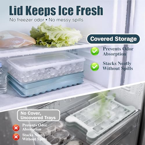 Modern WIBIMEN Mini Ice Cube Trays, 0.55” Tiny Pebble Ice for