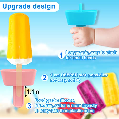AIERSA 8pcs Popsicle Holders and Ice Pop Set