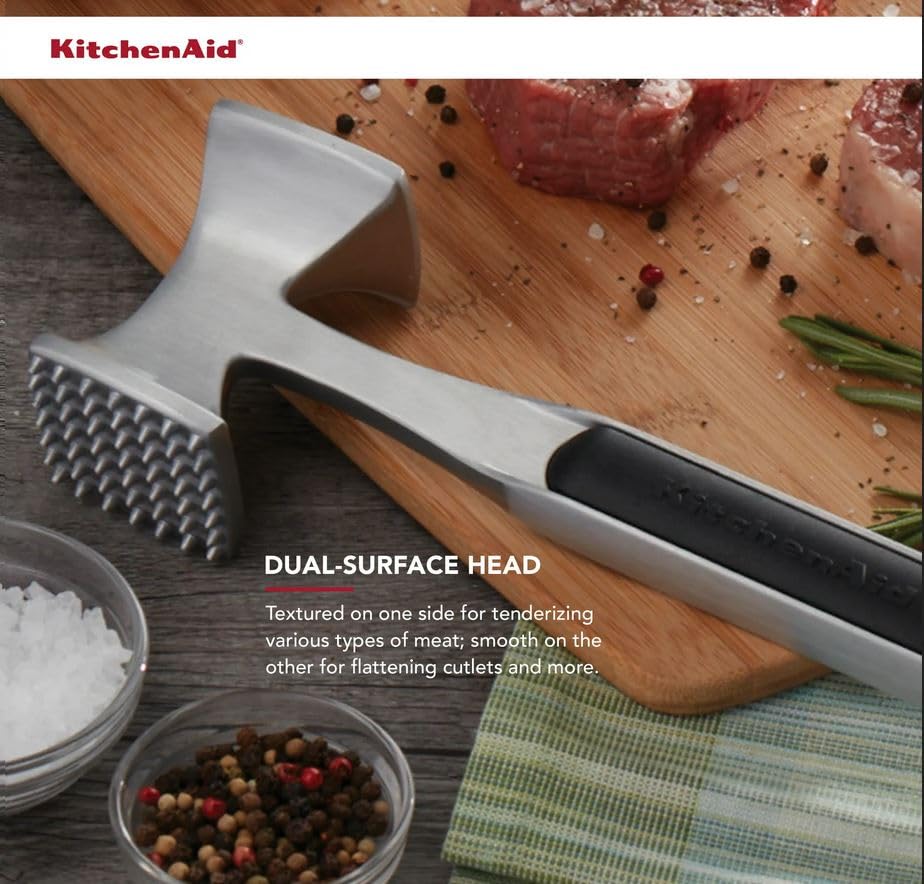 Gourmet Multi Sided Meat Tenderizer for Pounding Meats, Nuts, Shellfish, Essentials